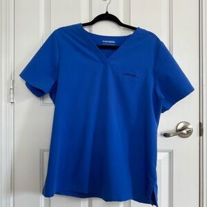 Mandala Scrub Top Royal Blue